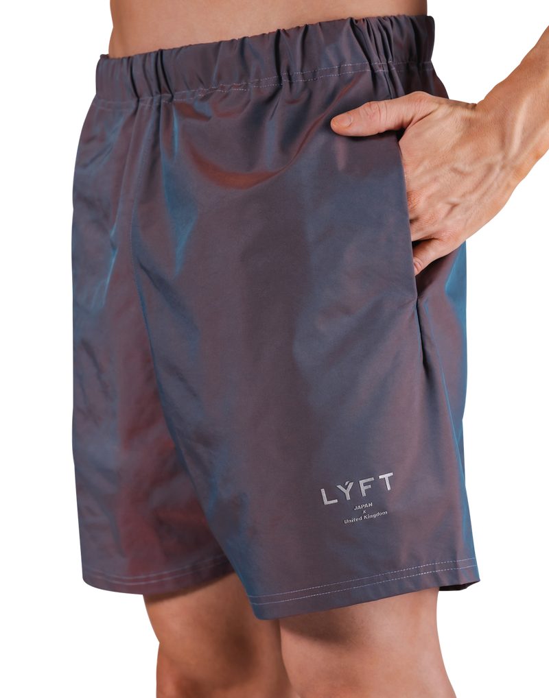 Glossy Nylon Shorts - Burgundy