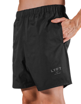 Glossy Nylon Shorts - Black