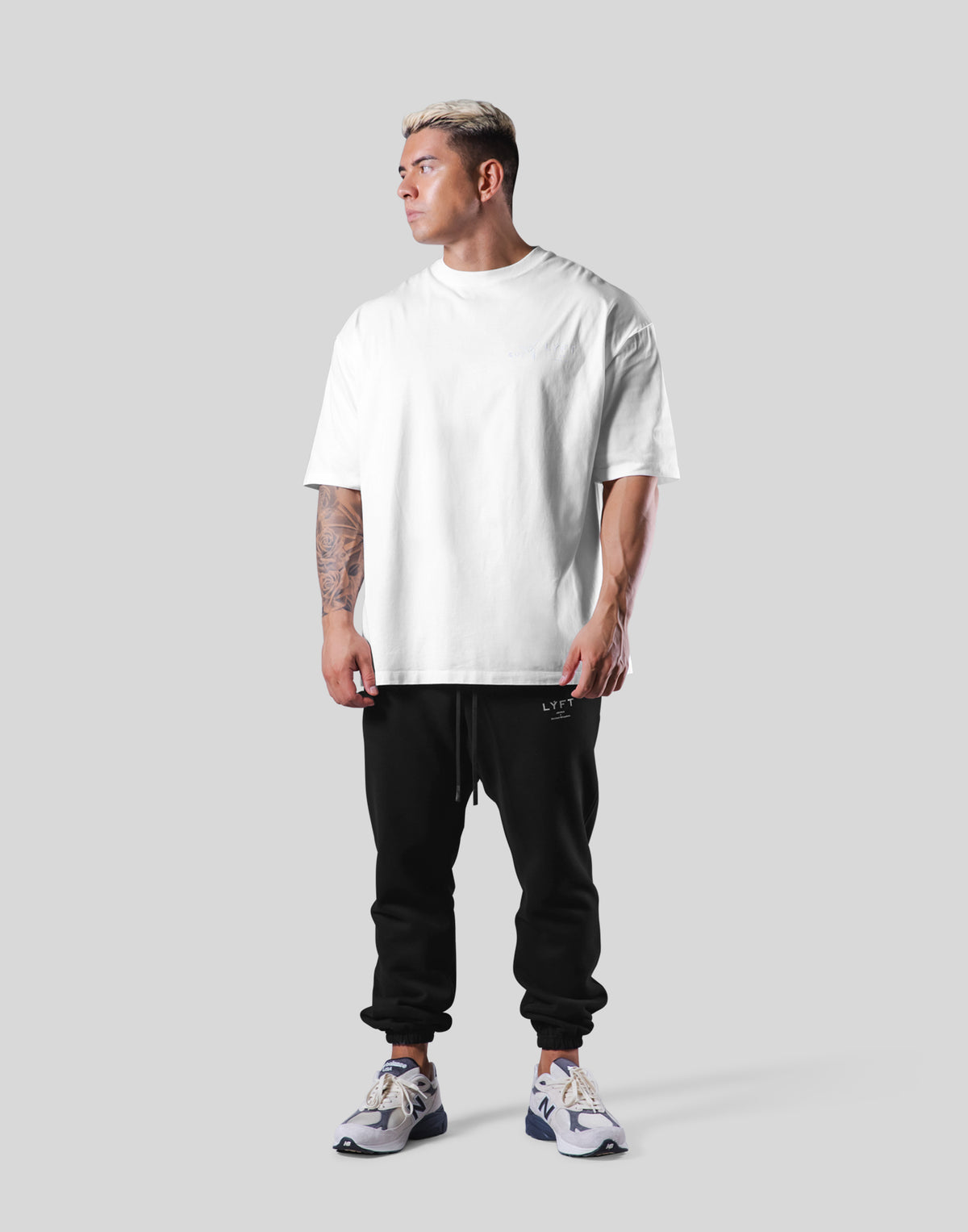 LÝFT × COR Limited Graphic Big T-Shirt - White
