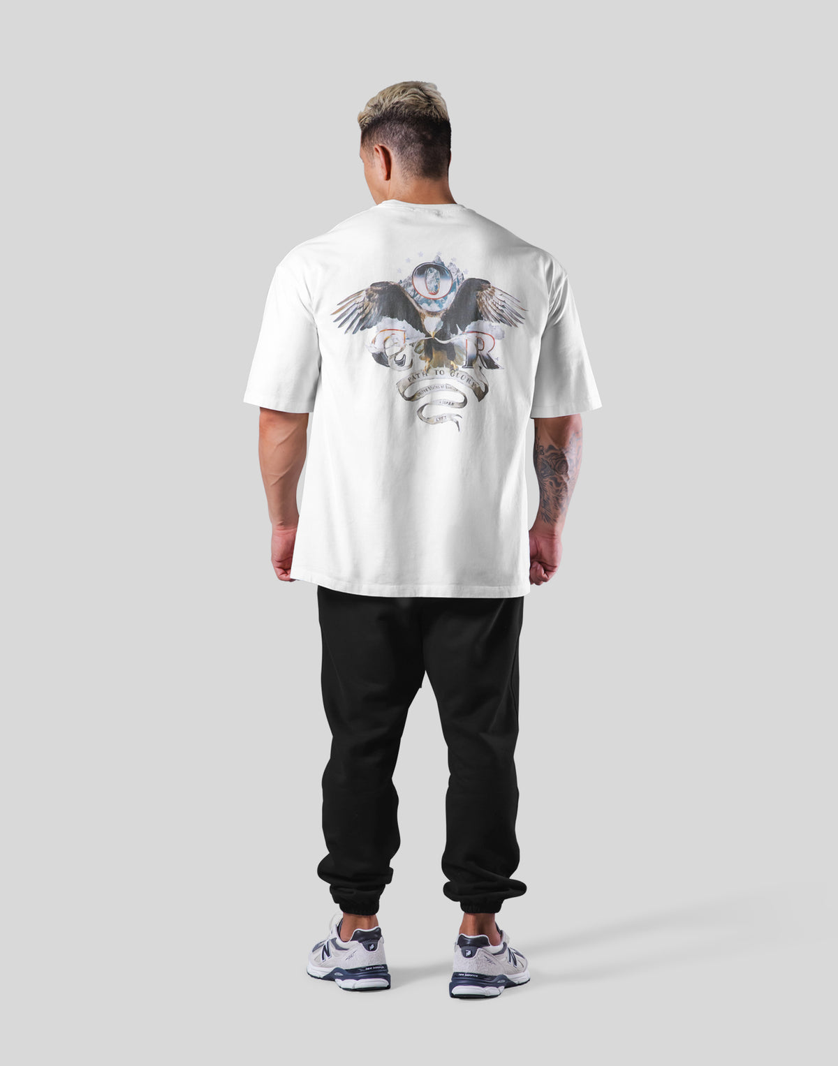 LÝFT × COR Limited Graphic Big T-Shirt - White