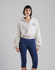 Sorona® Dolman Cropped Sweat Hoodie - Grey