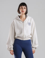 Sorona® Dolman Cropped Sweat Hoodie - Grey