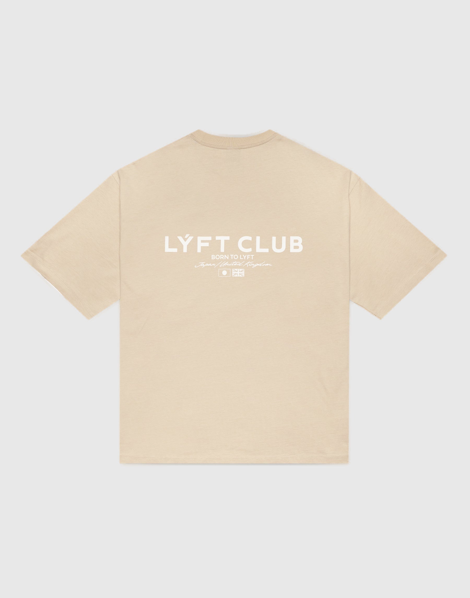 LÝFT CLUB Logo Big T-Shirt - Ivory