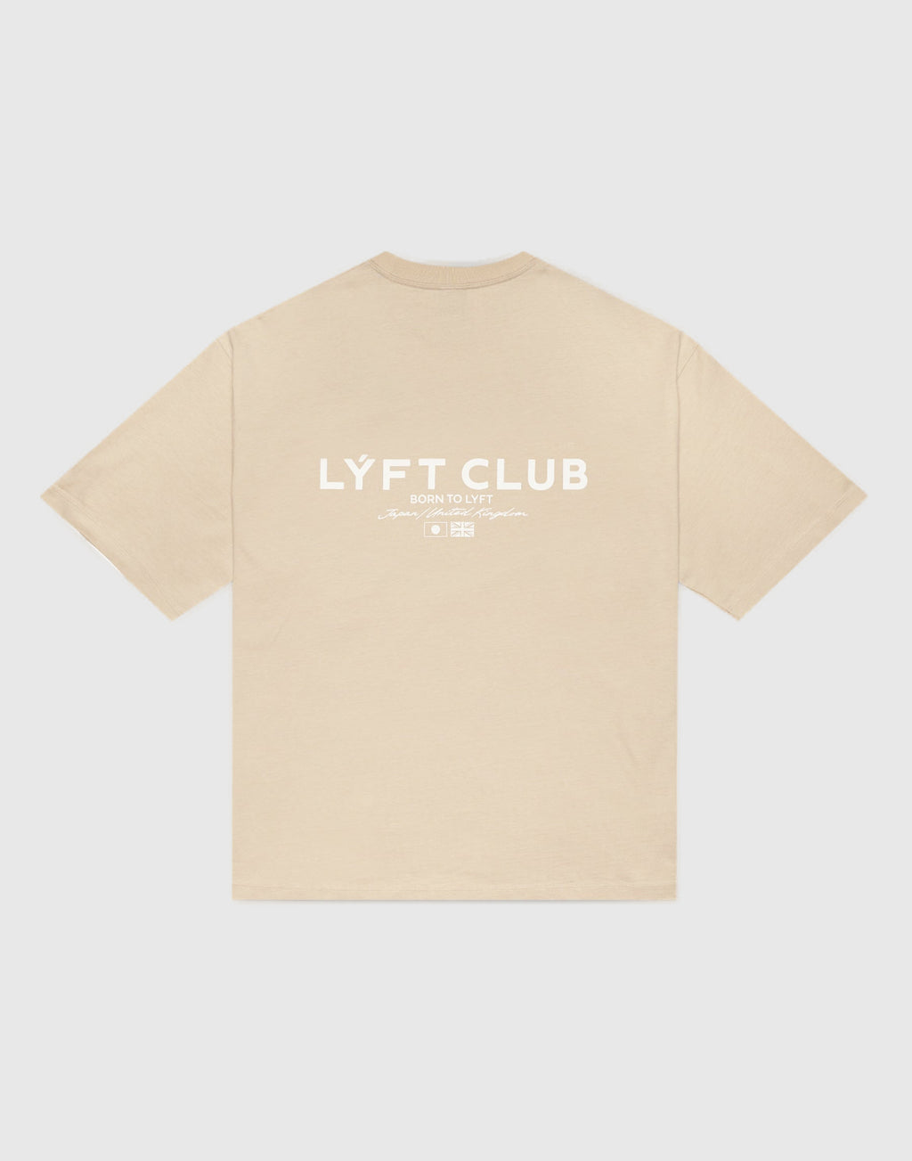 LÝFT CLUB Logo Big T-Shirt - Ivory