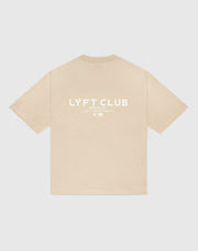 LÝFT CLUB Logo Big T-Shirt - Ivory