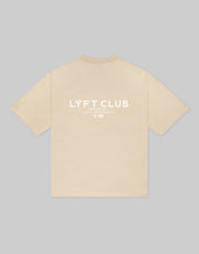 LÝFT CLUB Logo Big T-Shirt - Ivory