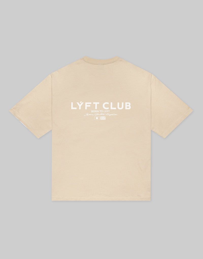 LÝFT × GOLD'S GYM LOGO BIG T-SHIRT Ivory LÝFT CLUB Logo Big T-Shirt - Ivory