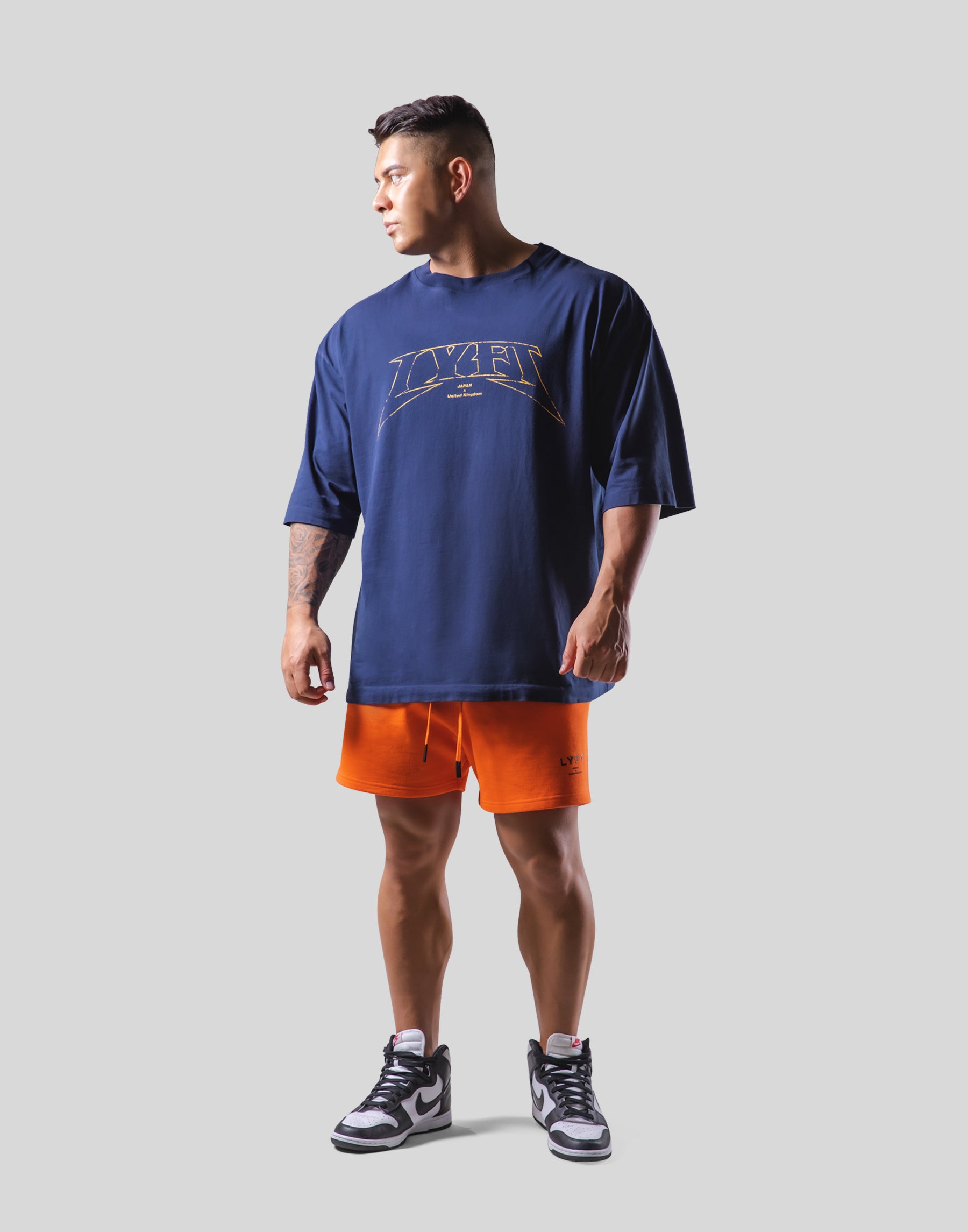 Metal logo Extra Big T-Shirt - Navy – LÝFT