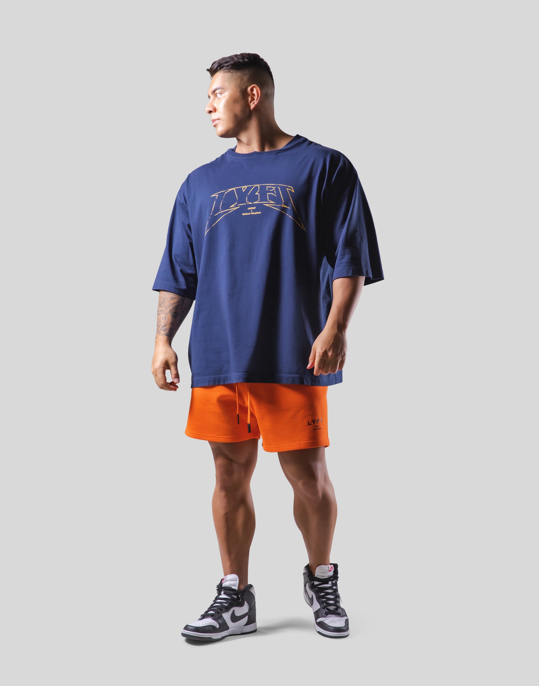Metal logo Extra Big T-Shirt - Navy – LÝFT