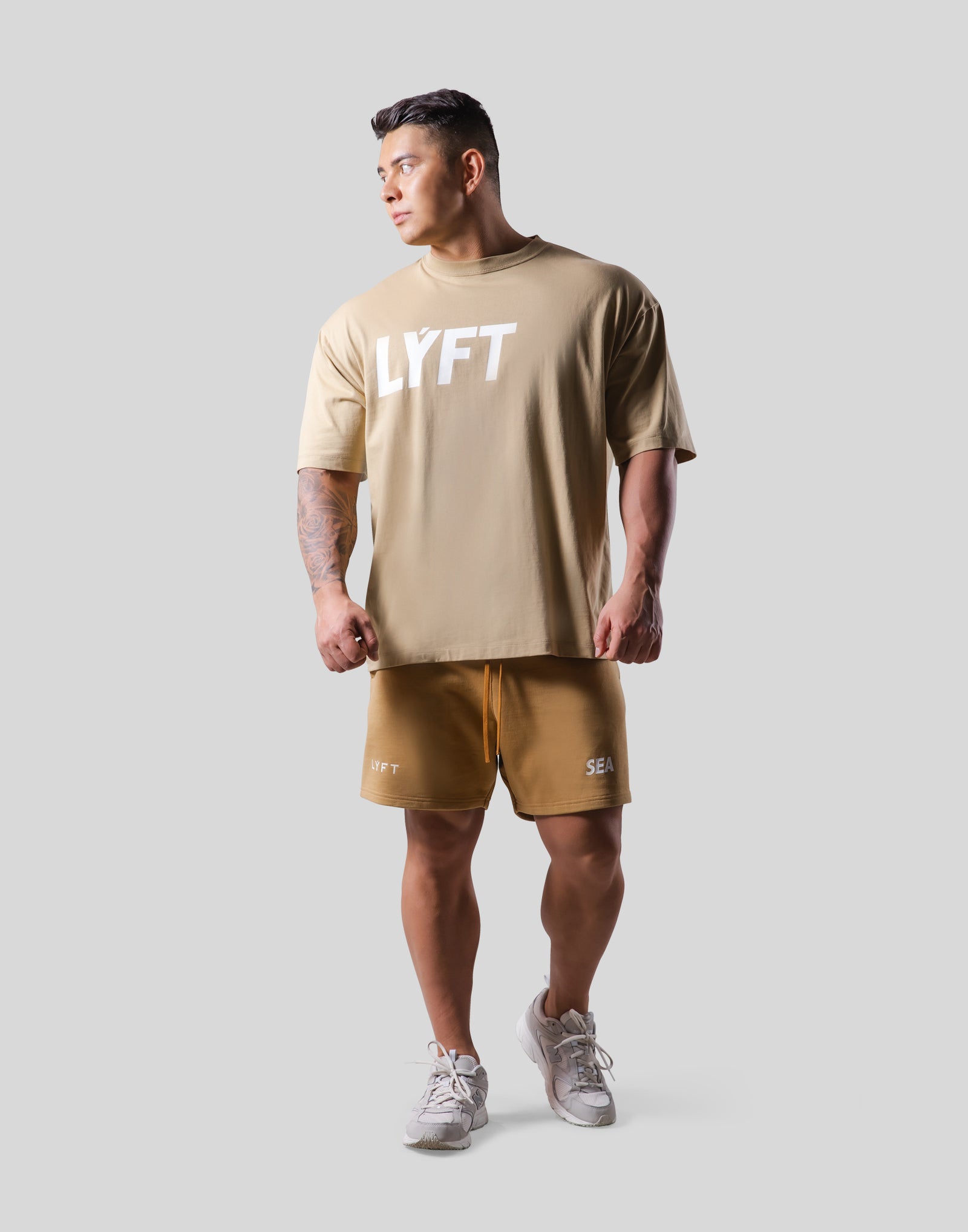 LÝFT × WIND AND SEA Big T-Shirt - Beige