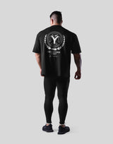 Back Y Plate Logo Big T-Shirt - Black