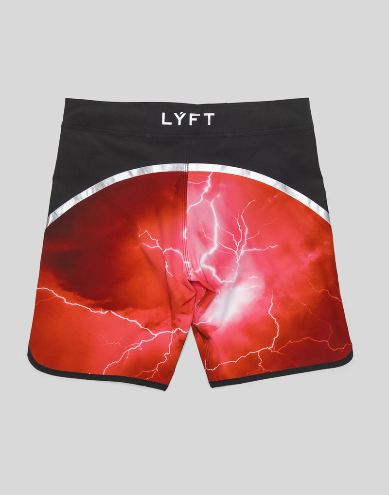 Thunder Graphic Stage Shorts - Red