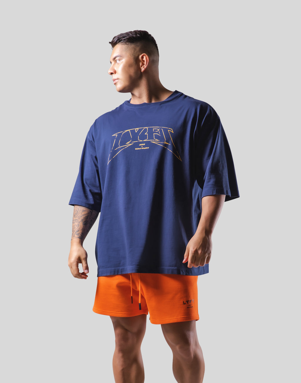 Metal logo Extra Big T-Shirt - Navy – LÝFT
