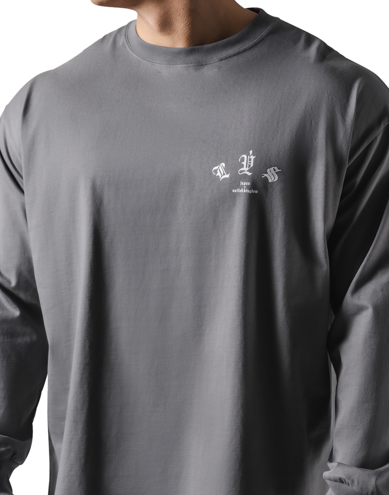 Old English Long T-Shirt - D.Grey