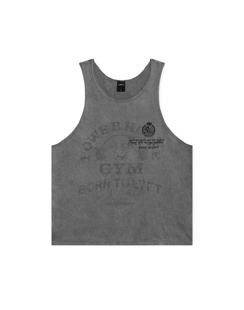 LÝFT × Power House Gym Vintage Relax Tanktop - D.Grey