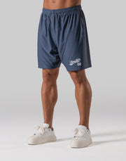 Script Logo Mesh Shorts - Grey