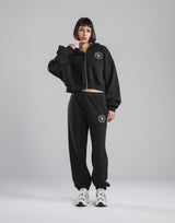 Sorona® Dolman Cropped Sweat Hoodie - Black