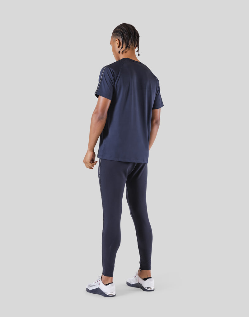 Logo Line Stretch T-Shirt - Navy