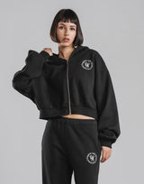 Sorona® Dolman Cropped Sweat Hoodie - Black