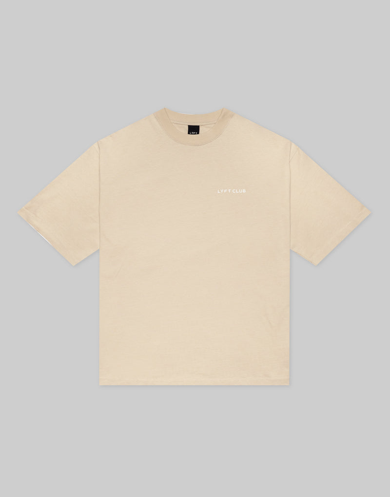 LÝFT CLUB Logo Big T-Shirt - Ivory