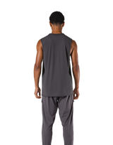 Stretch Waffle Nylon Loose Fit Tanktop - D.Grey