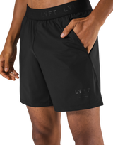 Stretch Waffle Nylon Shorts - Black