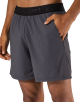 Stretch Waffle Nylon Shorts - D.Grey