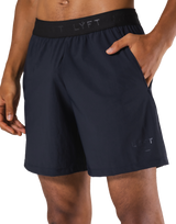 Stretch Waffle Nylon Shorts - Navy