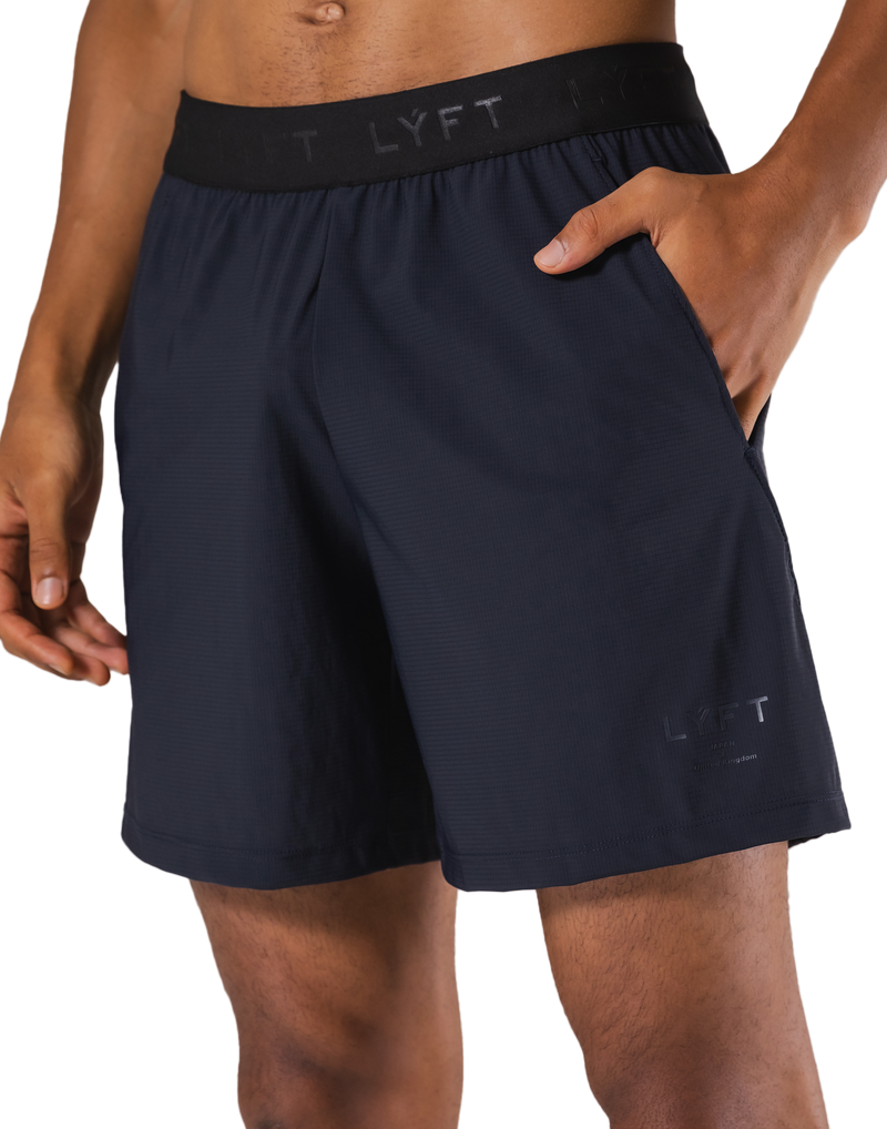 Stretch Waffle Nylon Shorts - Navy