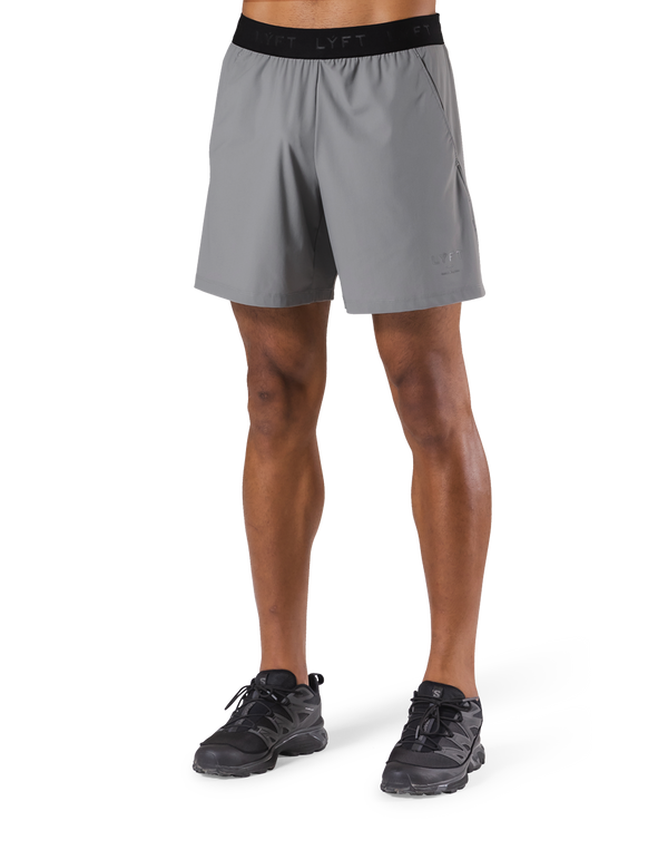 Stretch Waffle Nylon Shorts - Grey