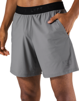 Stretch Waffle Nylon Shorts - Grey