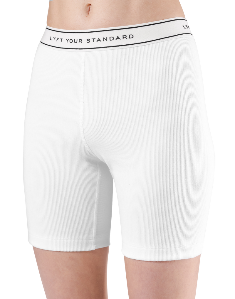 LÝS Rib Woven Shorts - White