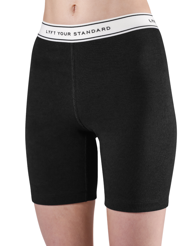 LÝS Rib Woven Shorts - Black