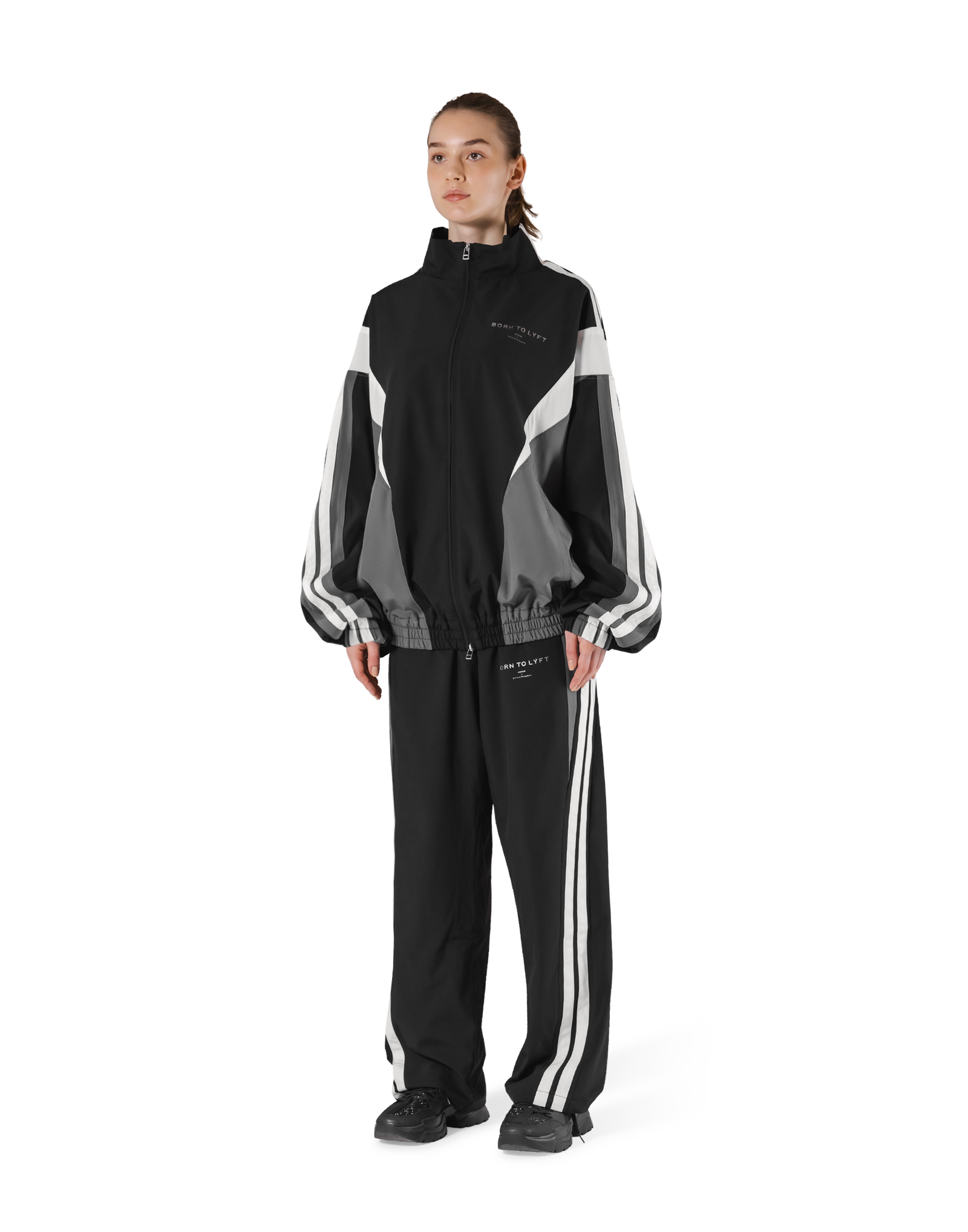 2Line Oversize Track Jacket - Black – LÝFT 2Line Oversize Track Jacket - Black – LÝFT