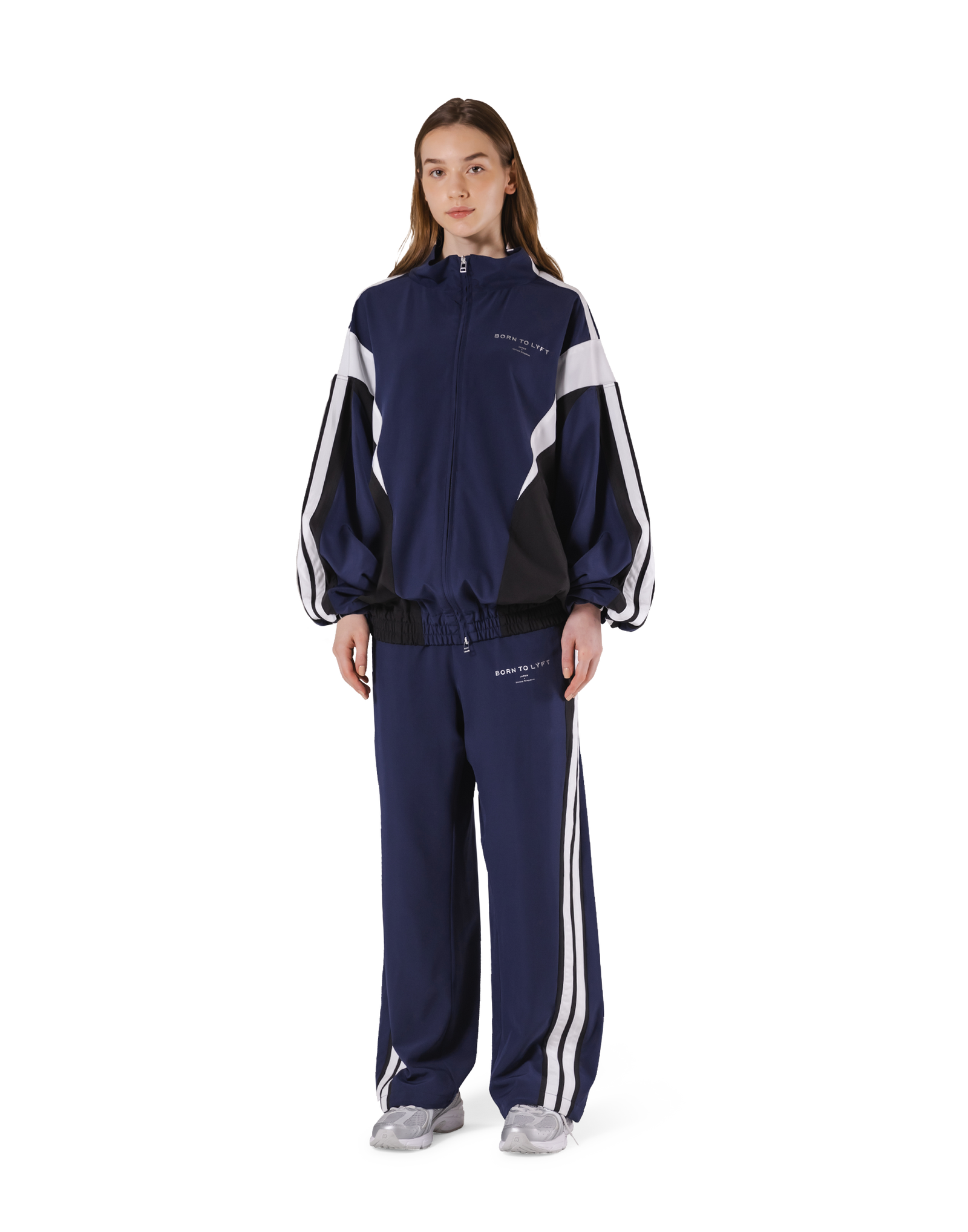 2Line Oversize Track Jacket - Navy – LÝFT 2Line Oversize Track Jacket - Navy – LÝFT
