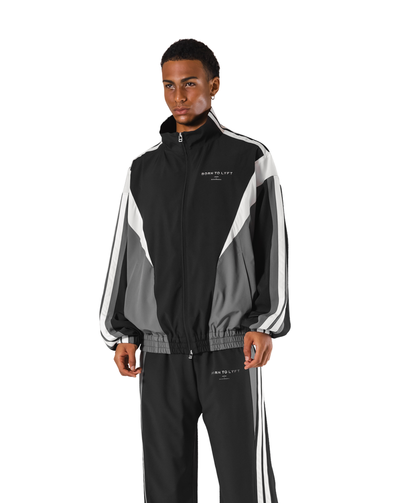2Line Oversize Track Jacket - Black – LÝFT 2Line Oversize Track Jacket - Black – LÝFT