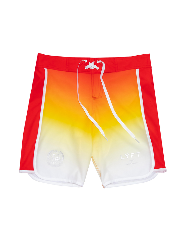 Side Separate Gradation Stage Shorts - Red