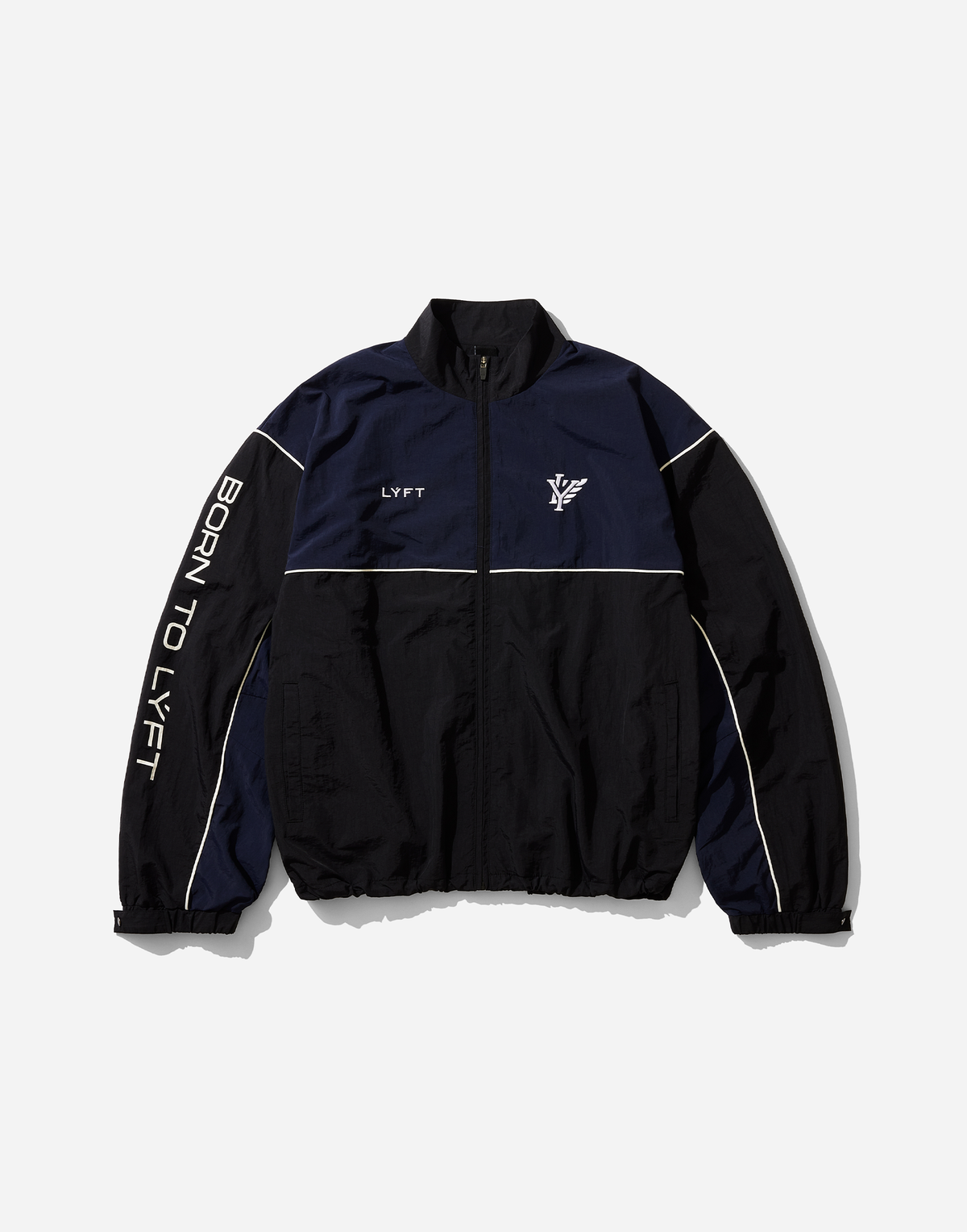 BORN TO LÝFT Racing Nylon Jacket - Navy