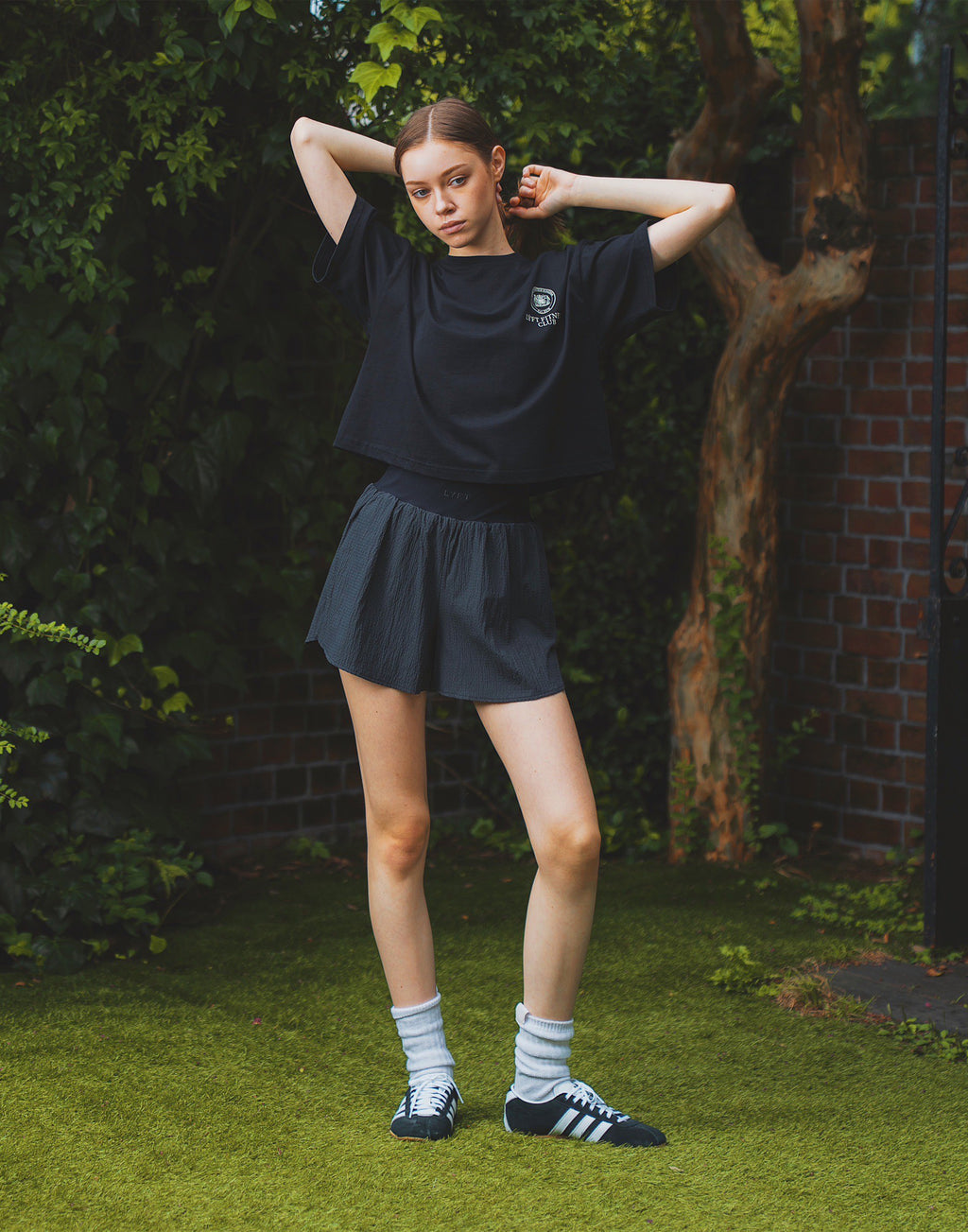 Embossed Nylon Shorts - Black – LÝFT