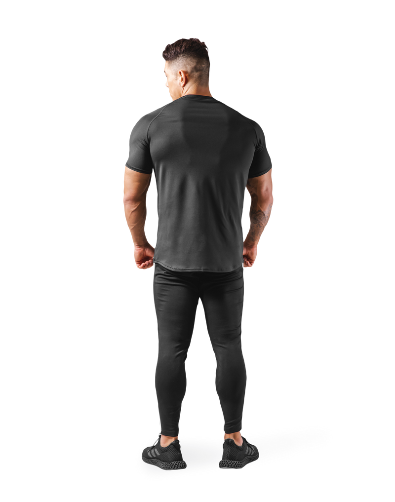 Slim Fit 2 Line T-Shirt 2 - Black
