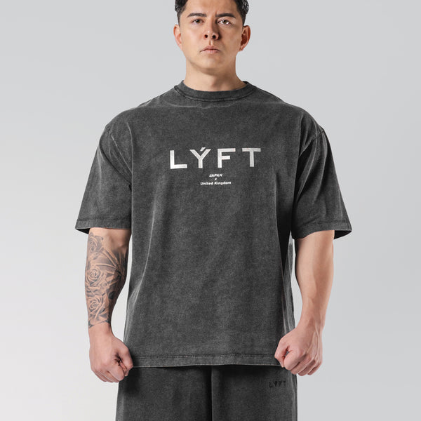 LÝFT Vintage Logo Big T-Shirt - Black