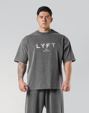 LÝFT Vintage Logo Big T-Shirt - D.Grey