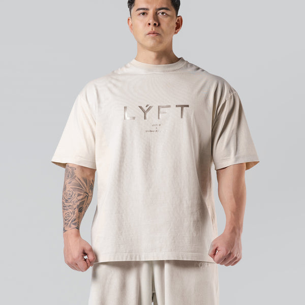 LÝFT Vintage Logo Big T-Shirt - Ivory