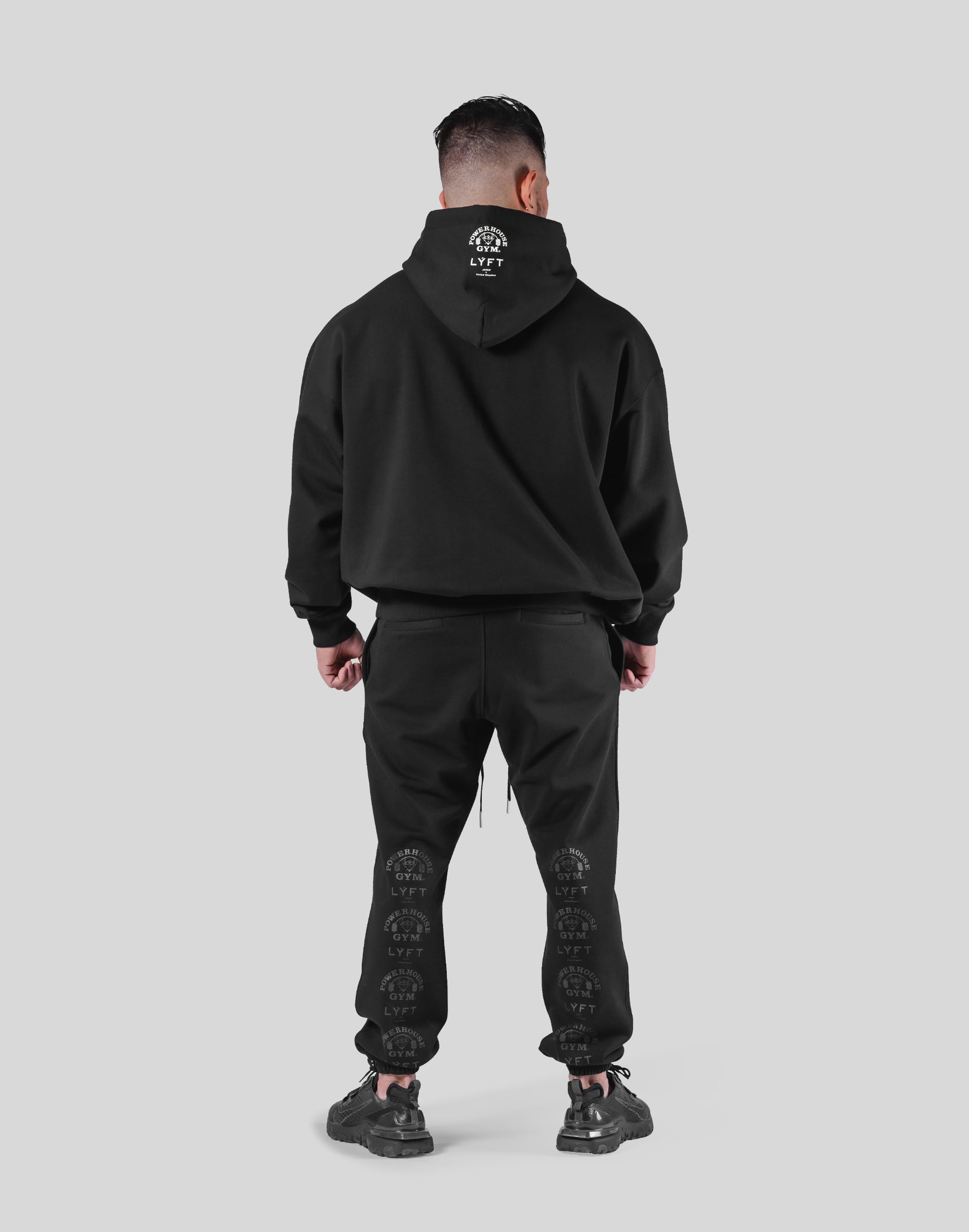 LÝFT × Power House Gym Oversized Sweat Hoodie - Black