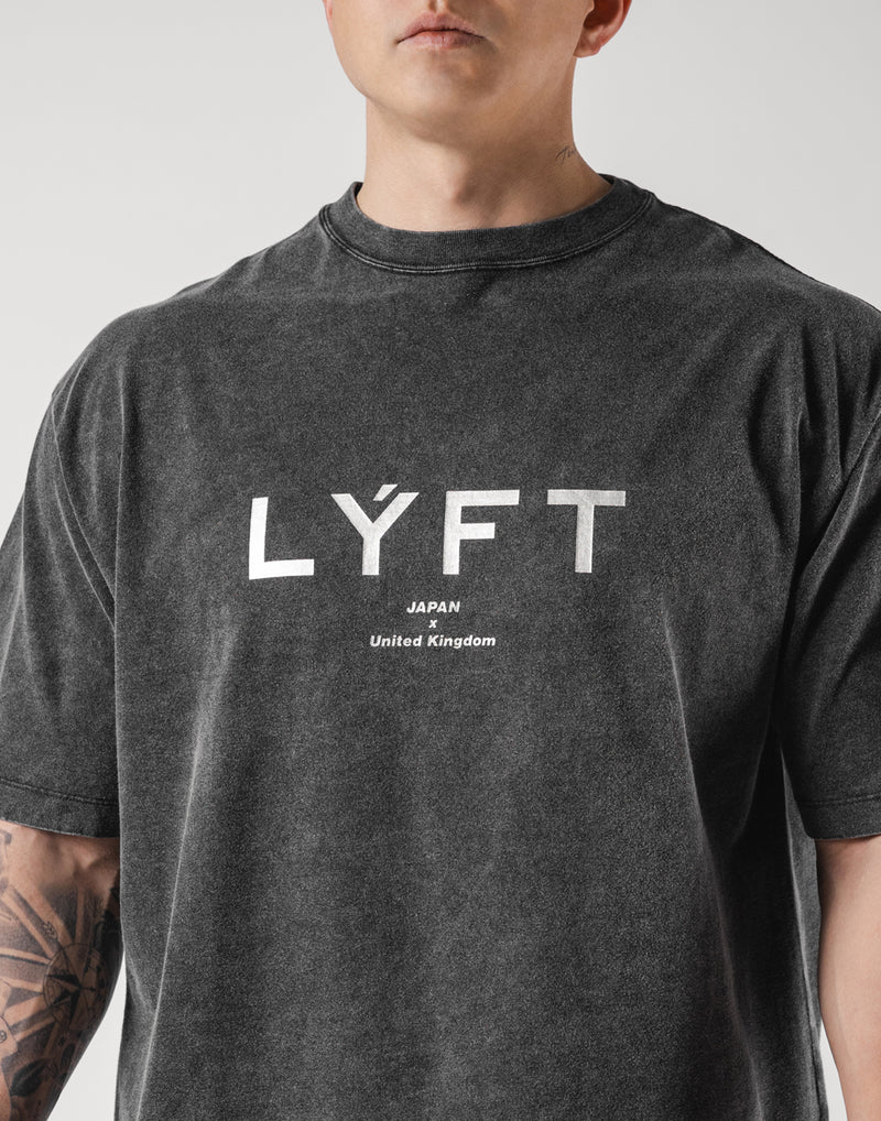 LÝFT × GOLD'S GYM Vintage Logo Big T LÝFT Vintage Logo Big T-Shirt - Black
