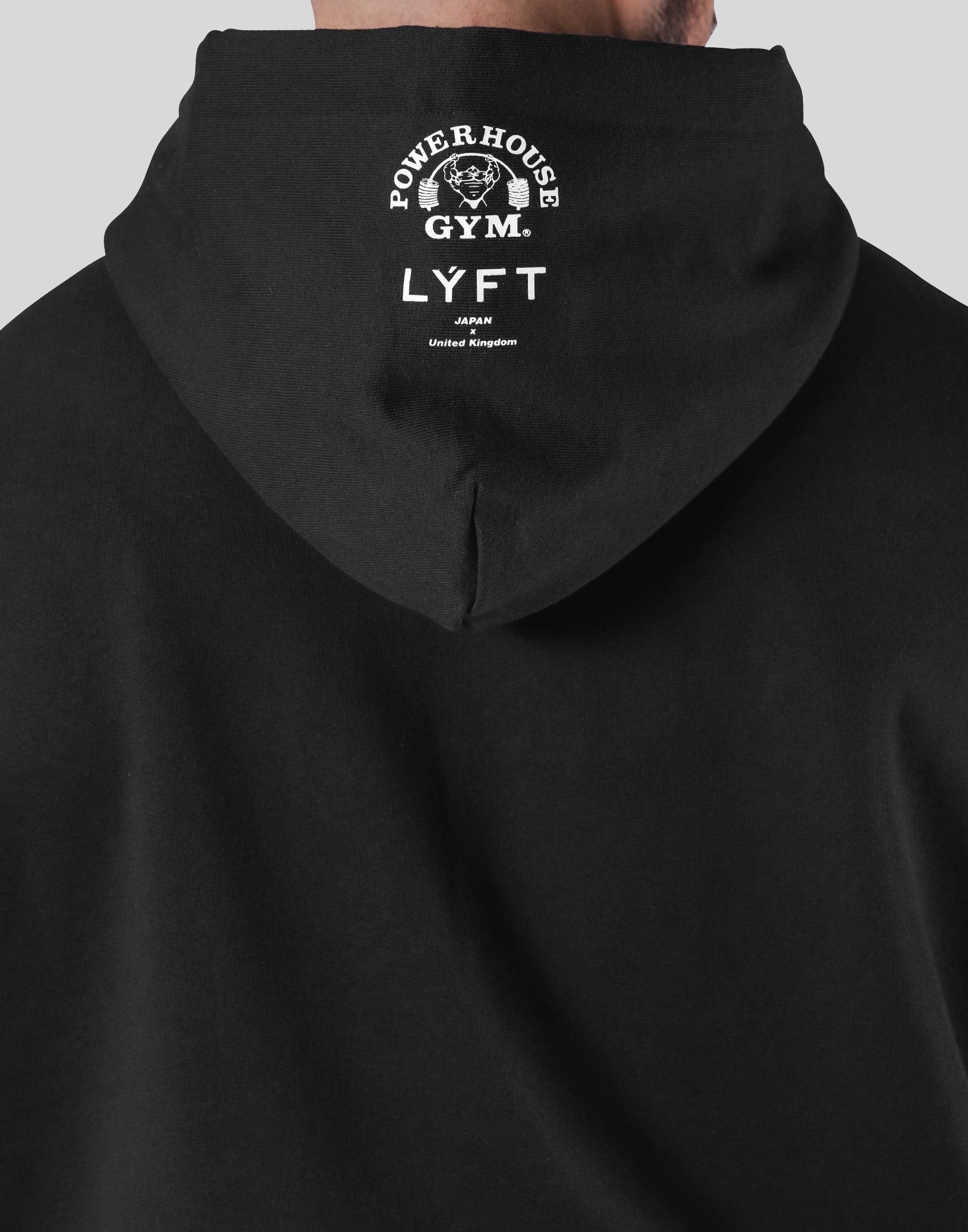 LÝFT × Power House Gym Oversized Sweat Hoodie - Black