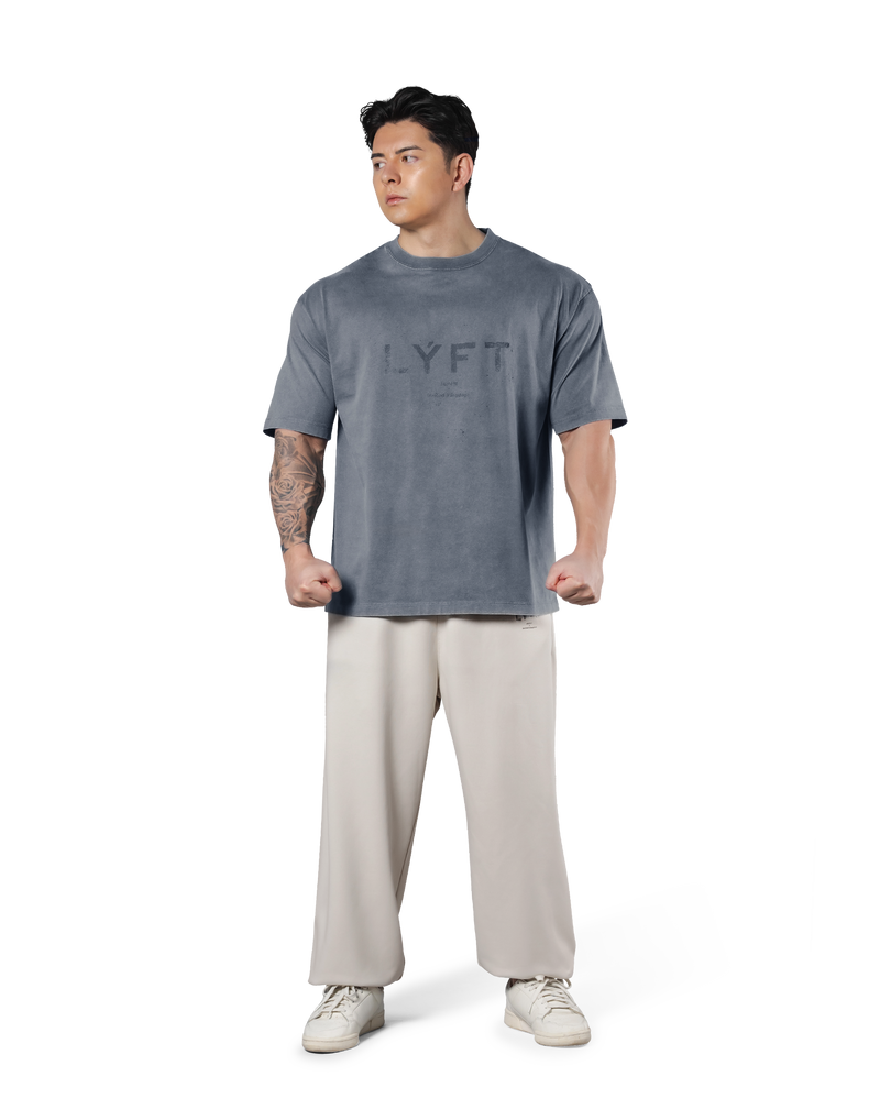 LÝFT Logo Vintage Big T-Shirt V.2 - Blue