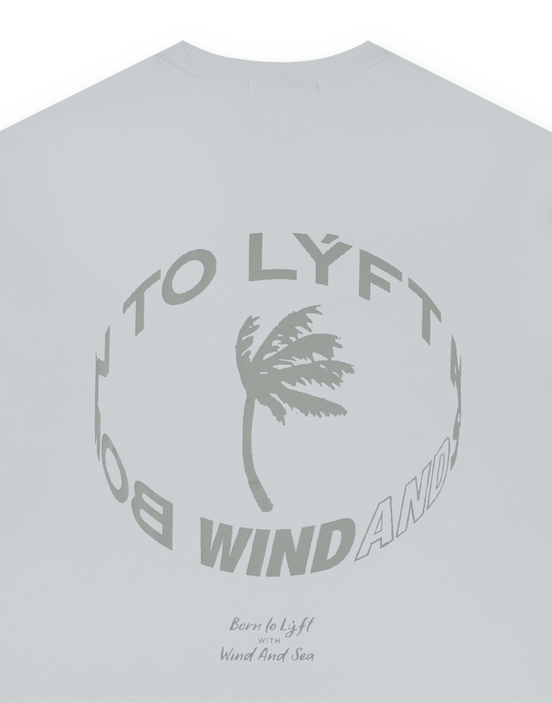 LÝFT × WIND AND SEA Limited Logo Big T-Shirt - L.Blue