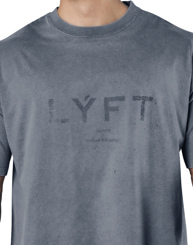 LÝFT Logo Vintage Big T-Shirt V.2 - Blue