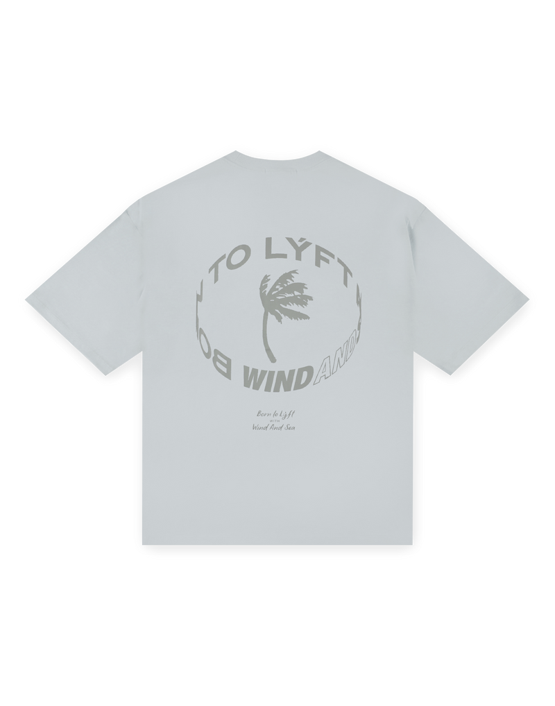 LÝFT × WIND AND SEA Limited Logo Big T-Shirt - L.Blue